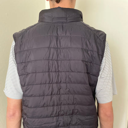 men's outerwear lightweight shell windbreaker vest in black