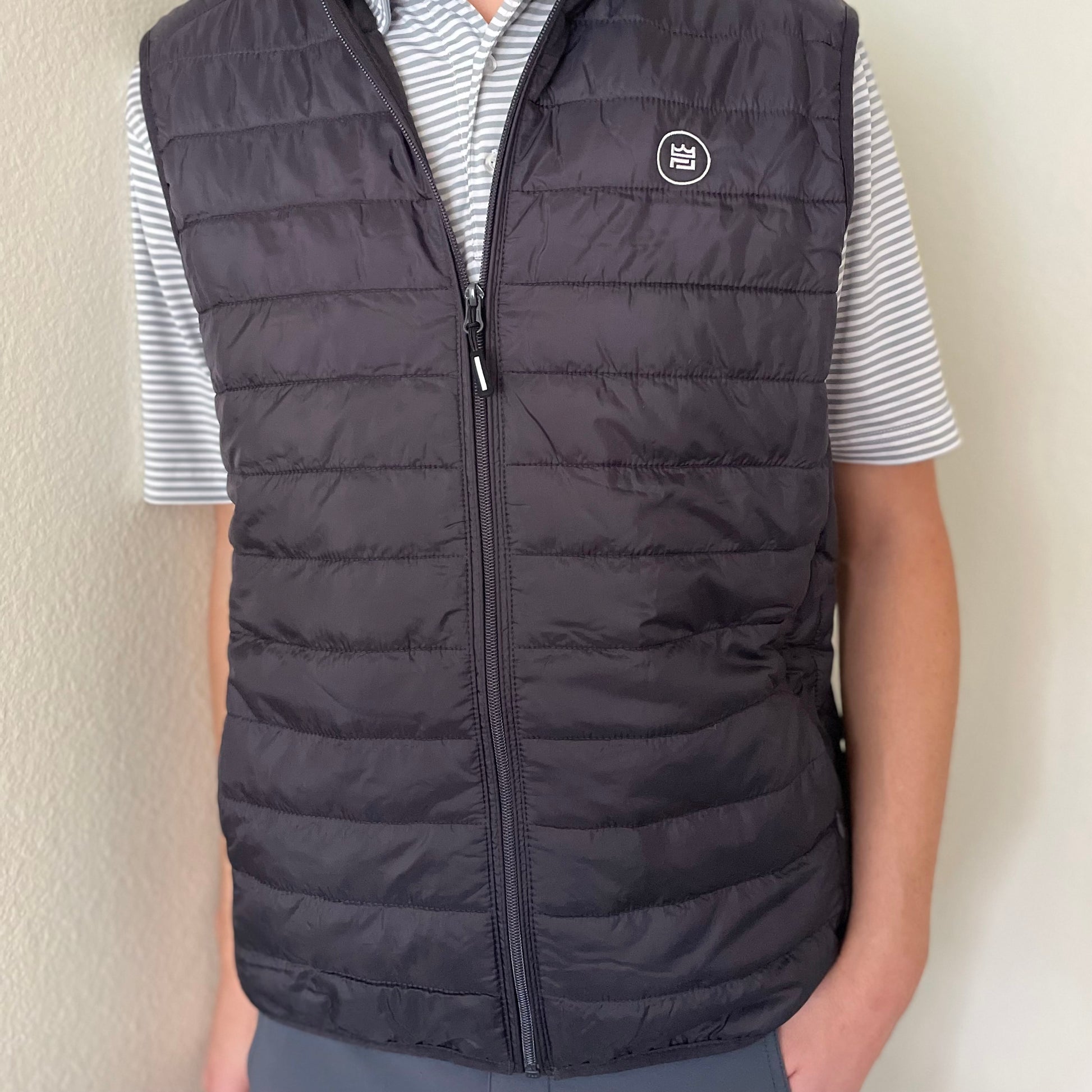 men's outerwear lightweight shell windbreaker vest in black